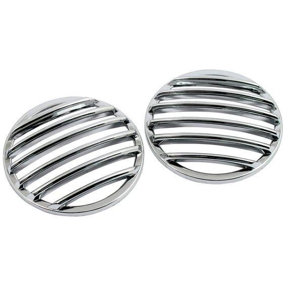 FL turn signal lens grill. Chrome
