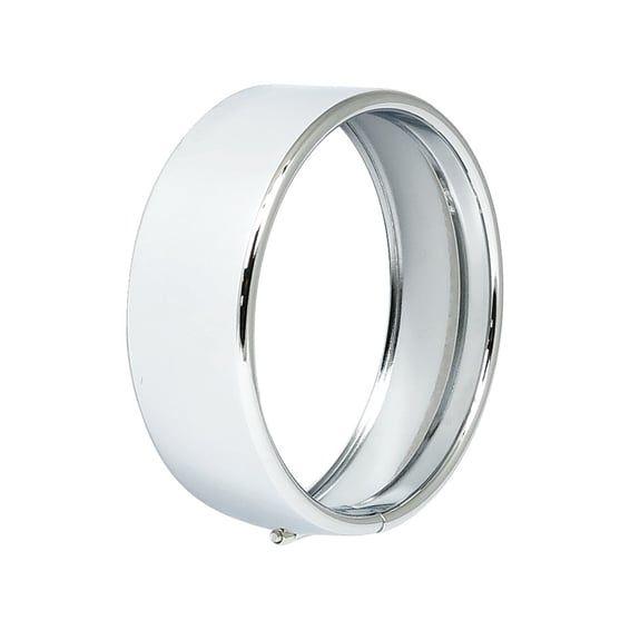 Recessed trim ring. 5-3/4" headlamp. Chrome