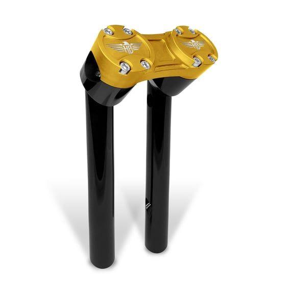 Clubstyle pullback risers 6". Black/Gold