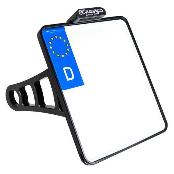 side mount license plate bracket. Black