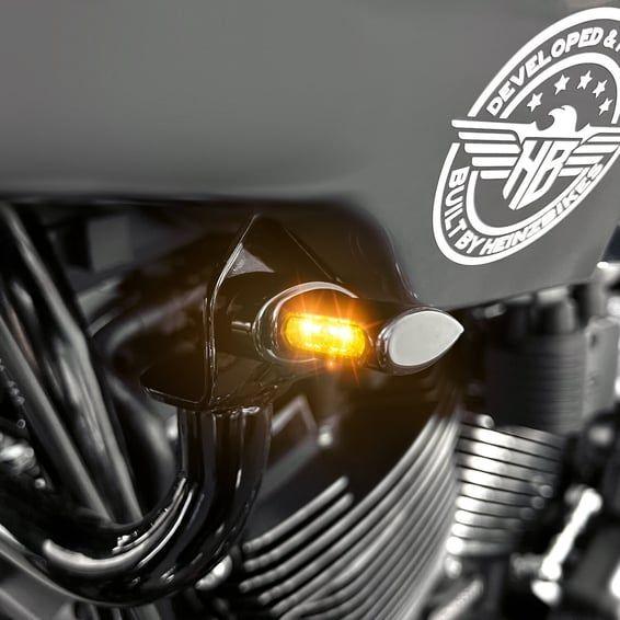 ST Micro front turn signals. Black anodized