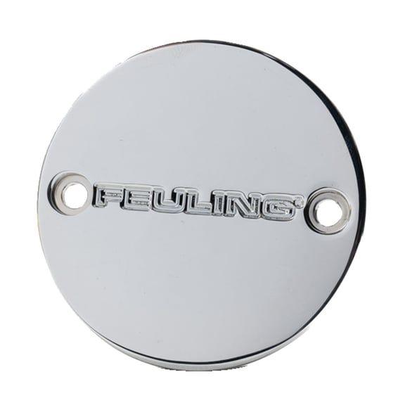 point cover. Feuling Text Logo. Chrome