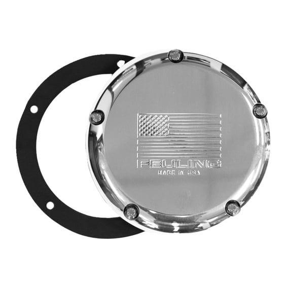 derby cover. American Flag. Polished