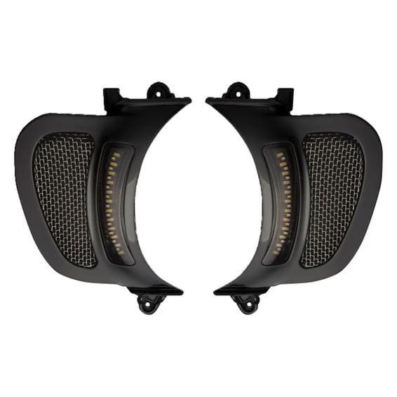 Road Glide LED vent inserts. Black