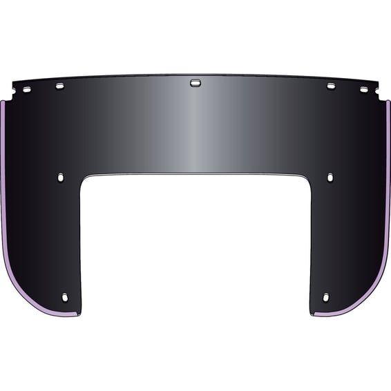 Beaded 7-bolt lower window. Black