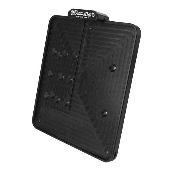 Slipp-in license plate holder. Black