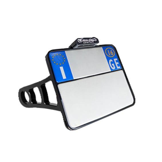 side mount license plate bracket. Black