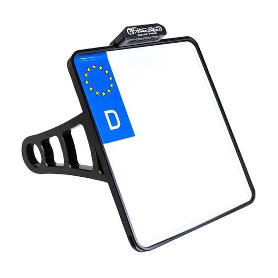 side mount license plate holder kit. Black anod