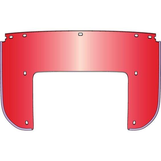 Beaded 7-bolt lower window. Red