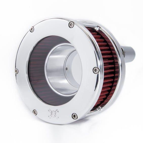 BA air cleaner. Chrome. Red filter. Solid cover