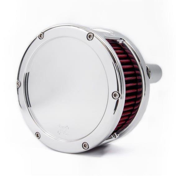 BA air cleaner. Chrome. Red filter. Solid cover