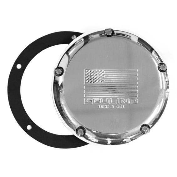 derby cover. American Flag. Polished