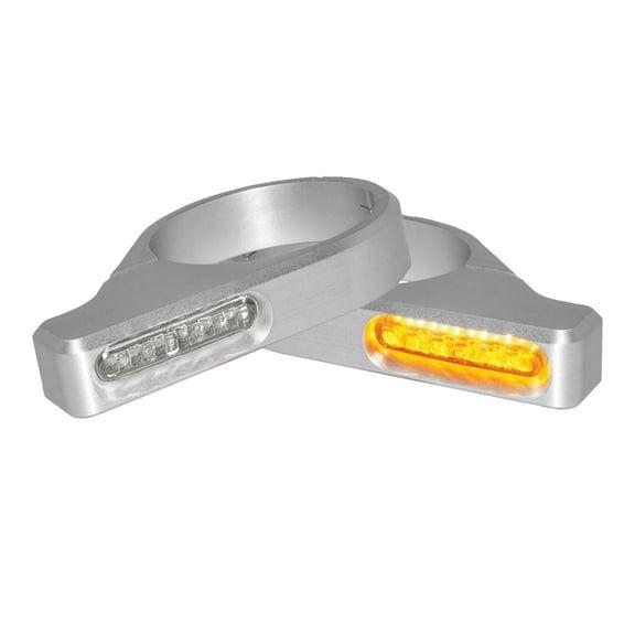 ZC-Line Classic LED fork turn signal set. Silver