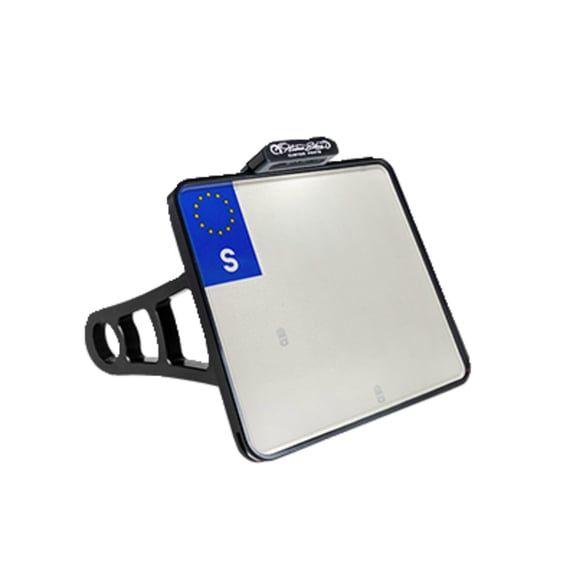 side mount license plate bracket. Black