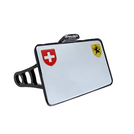 side mount license plate bracket. Black