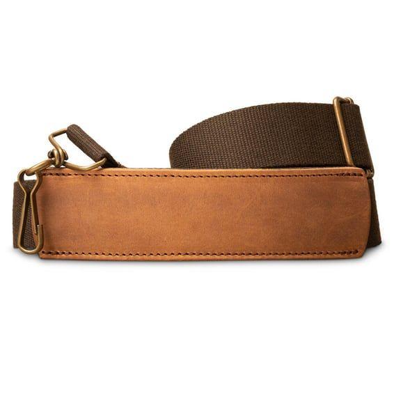 adjustable shoulder belt. Brown