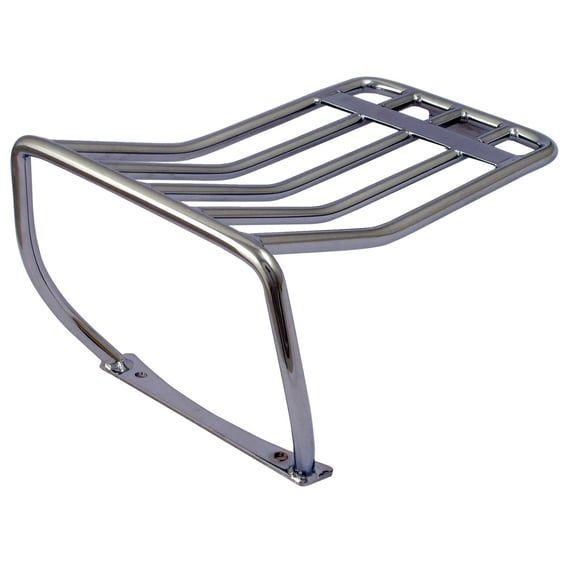 Luggage rack, for bobbed rear fender. Chrome