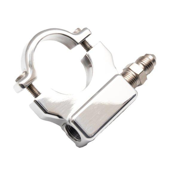 1" handlebar oil pressure gauge mount. Polished