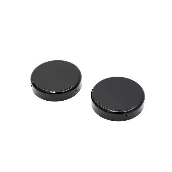fork tube cap bolt cover set. Black. 2-piece
