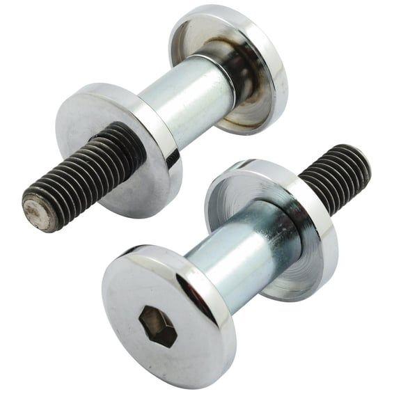 Custom smooth riser mount kit. Chrome, 1/2-13 threaded