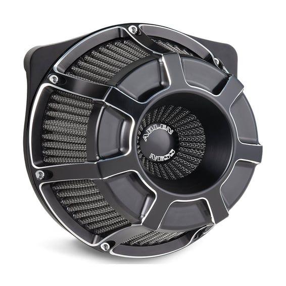 inverted air cleaner kit 'Beveled'. Black CC