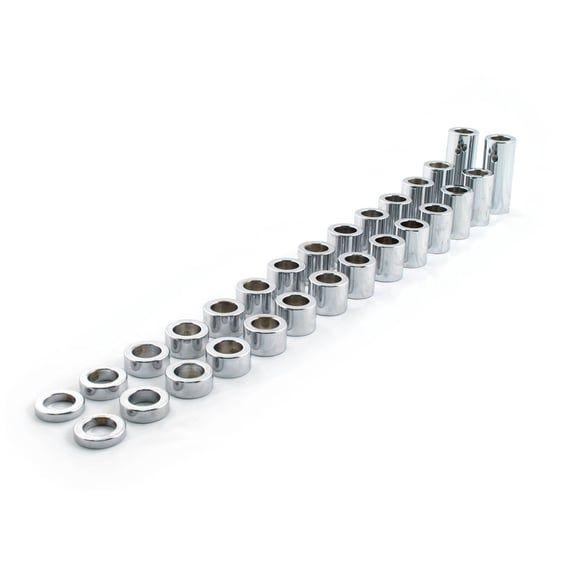 Chrome steel axle spacer kit