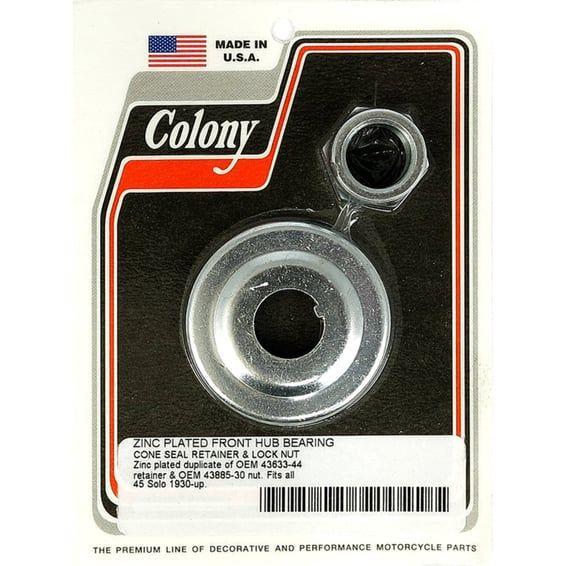 wheel bearing cone seal retainer & nut kit. Zinc