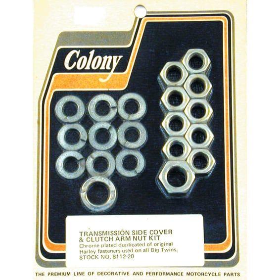 transmission side cover nut kit. Chrome Hex