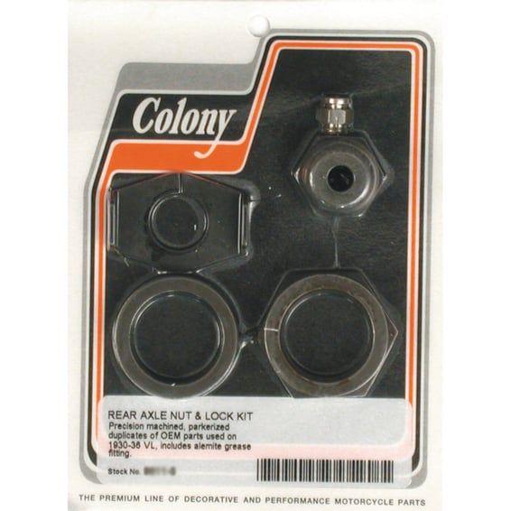 rear axle nut & lock kit