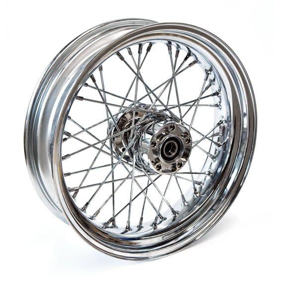 4.50 x 17 rear wheel 40 spokes chrome