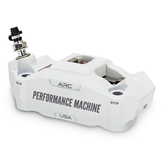 PM, Race Series Radial Mount Caliper. Left. White