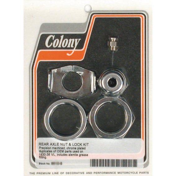 rear axle nut & lock kit
