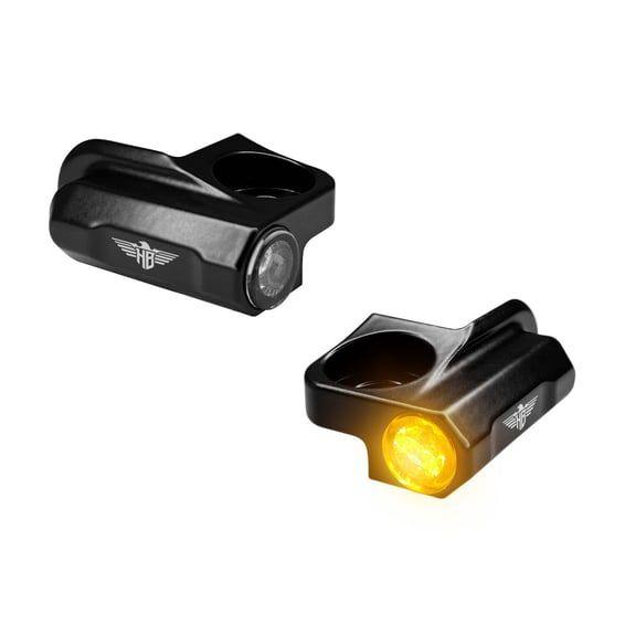 Nano below bar turn signals. Black with PL