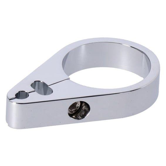 2-Piece frame cable clamp. Throttle/Idle/Brake. Chrome