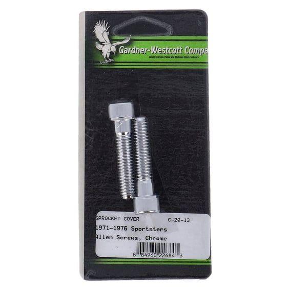 GW, sprocket cover mount kit. Chrome Allen head