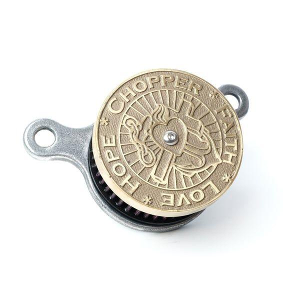 Wannabe Choppers, WannaSucker 'CFLH' air cleaner. Brass