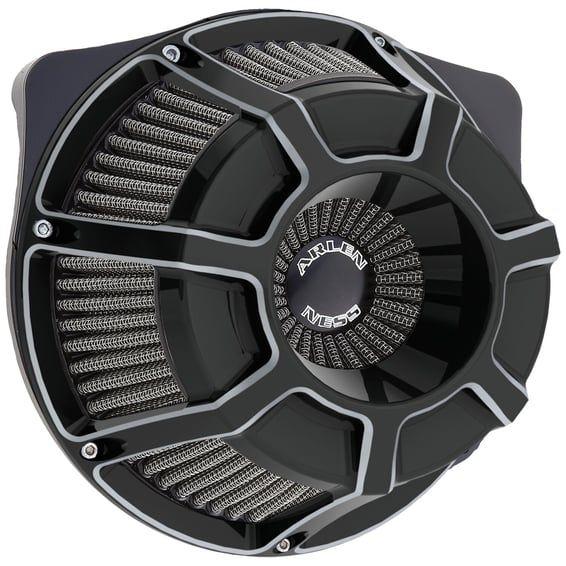 inverted air cleaner kit 'Beveled'. Black CC