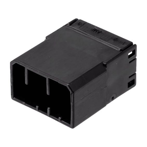 NAMZ, AMP Multilock connector. Black, receptacle, 8-pins
