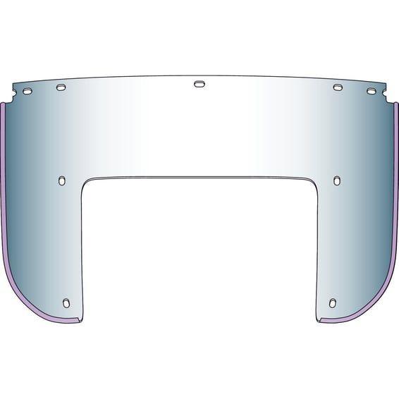 Beaded 7-bolt lower window. Clear