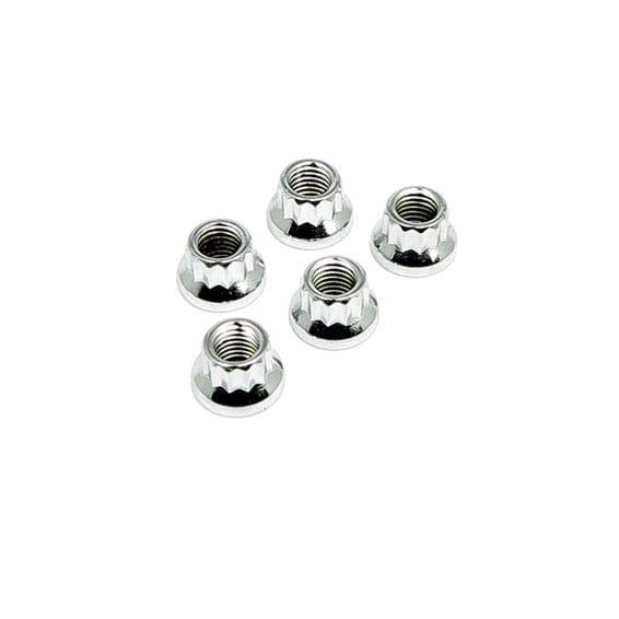 Chrome 12 point nut, 1/4-28