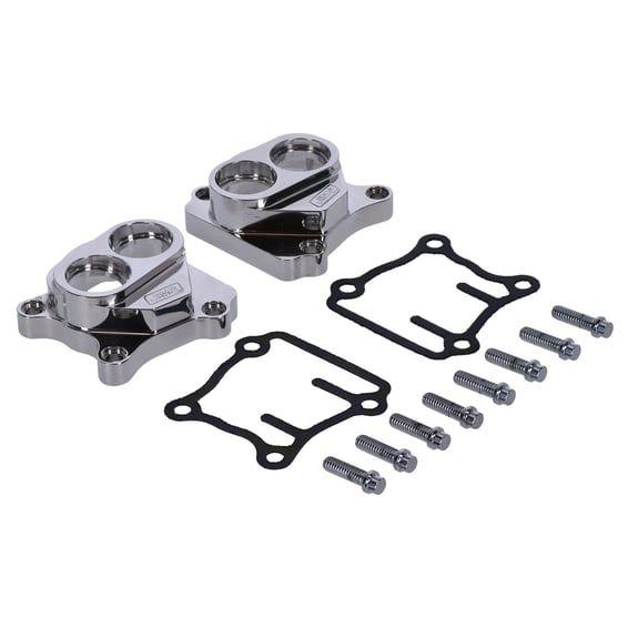 JIMS, Twin Cam billet tappet cover set. Polished