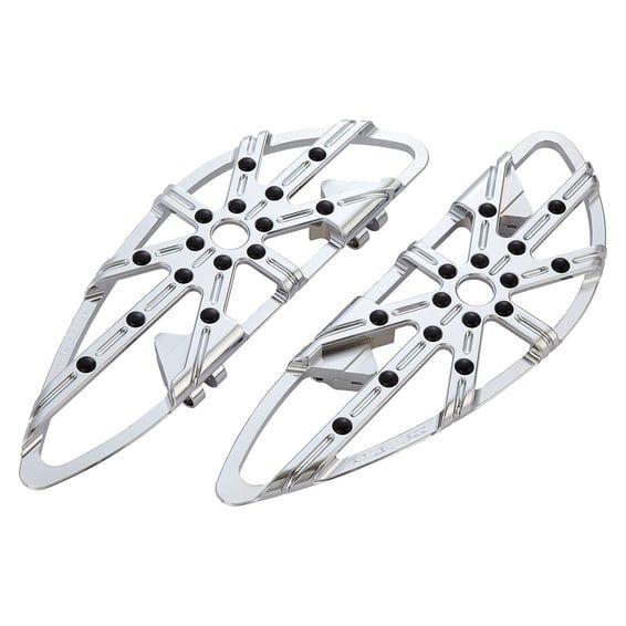 10-Gauge rider floorboards. Chrome