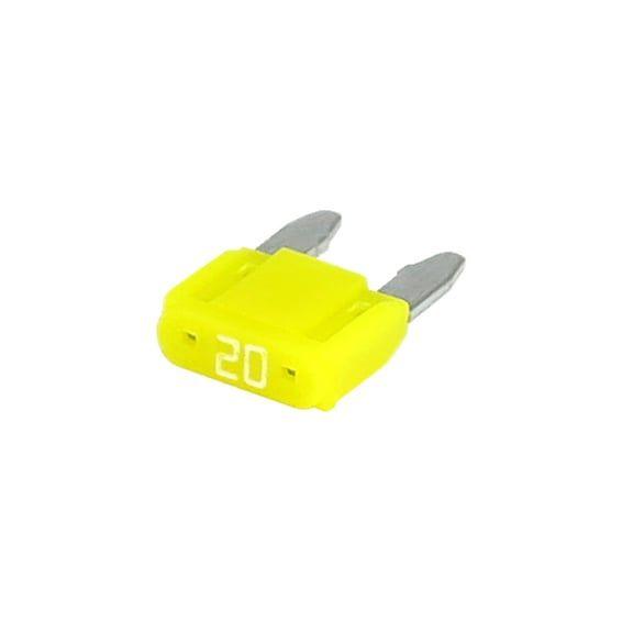 Mini fuse with LED indicator. Yellow, 20A