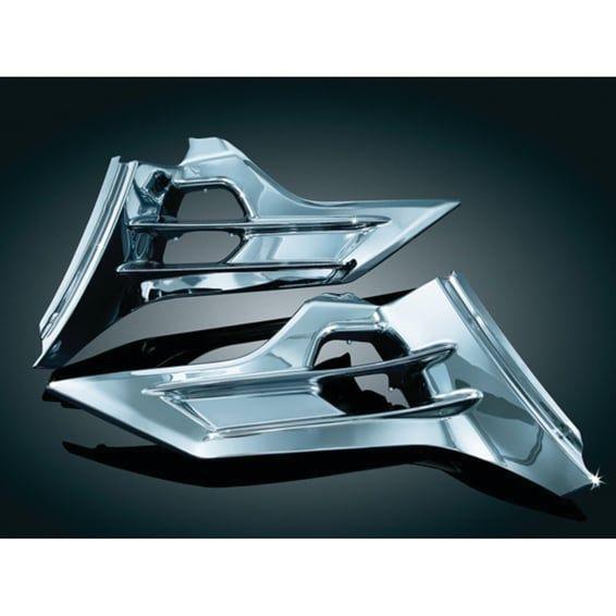 Louvered battery box covers chrome
