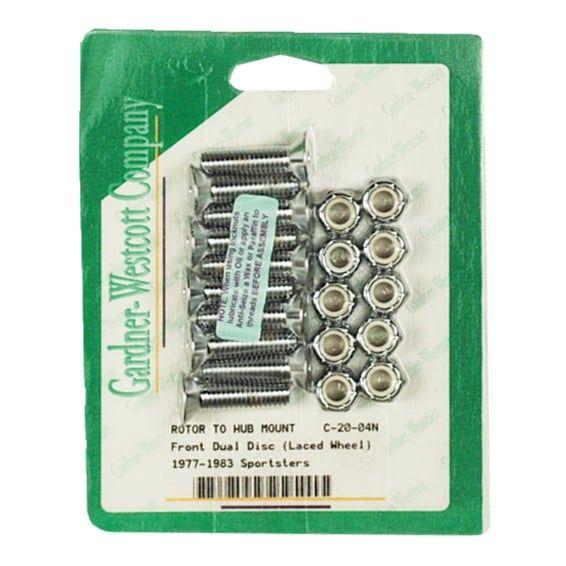 Brake rotor bolt kit, tapered flatheads