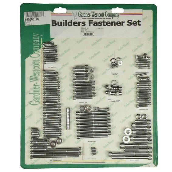 Builders fasteners set. Chrome allen