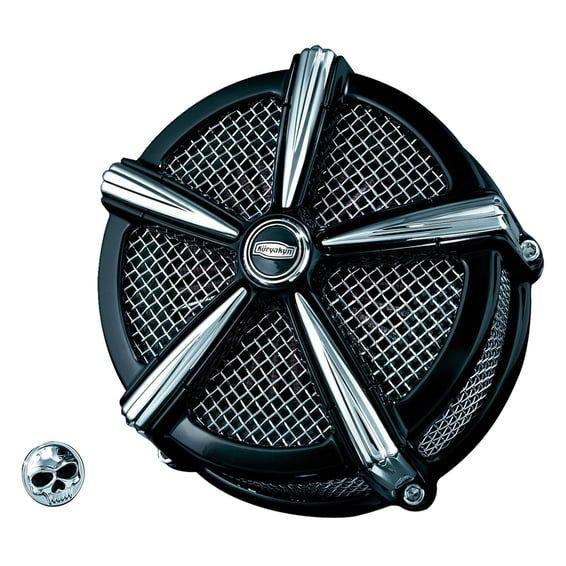 Hi-Five Mach 2 air cleaner, no hardware. Black/chr