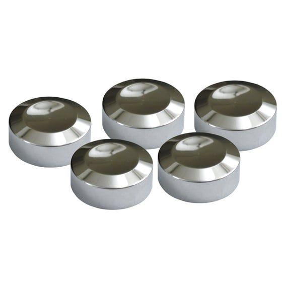 Rear pulley bolt cover kit. Chrome