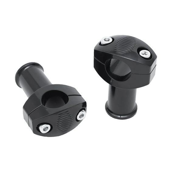 3" risers for 1-1/4" bars. Black