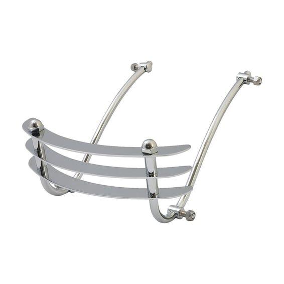 Front fender rail 'cheese grater'. Chrome